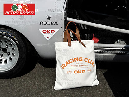 Shopper bag OKP Racing Club off white / orange