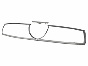 Jeu (3) cadres INOX pour plexi phares Junior Zagato