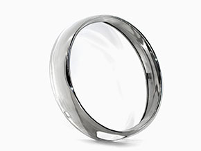 Anneau phare chromé extérieur GTV Bertone INOX