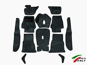 Jeu de moquettes anthracite Giulia (pédalier suspendu)