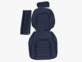 Coiffe siège scaï bleu 24cm appuie-tête Spider 78-89