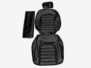 Coiffe siège scaï noir 19cm appuie-tête Spider 78-89