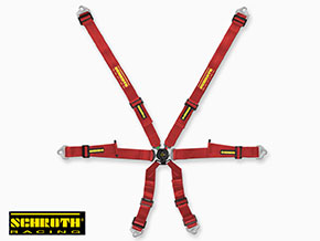 Schroth Profi 2x2 rouge harnais 6 points racing FIA