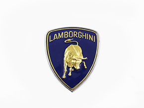 Emblème Lamborghini bleu 55 x 65 mm
