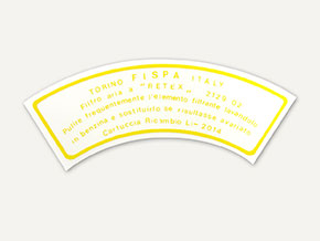 Autocollant filtre à air Fispa 2000 + 2600 / 105 + 115