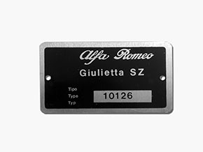 Plaquette Alfa Romeo 101.26 Giulietta SZ