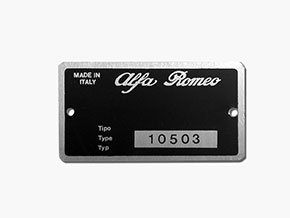 Plaquette Alfa Romeo 105.03 Duetto Spider