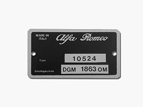 Plaquette Alfa Romeo 105.24 Giulia Spider Veloce