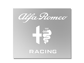 Autocollant Alfa Romeo Racing blanc 175 x 146mm