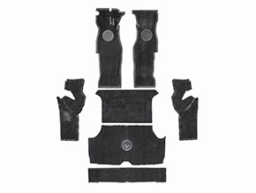 Jeu tapis caoutchouc Giulia Super (péd. planch.) (7pcs.)