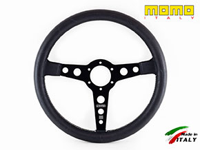 Volant en cuir  noir  MOMO 350mm  Prototipo Heritage