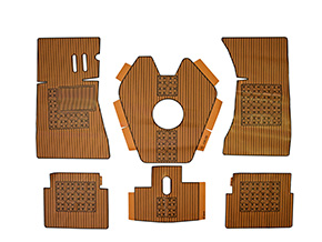 Jeu (6) tapis caoutchouc ocra GT Bertone ped. plancher