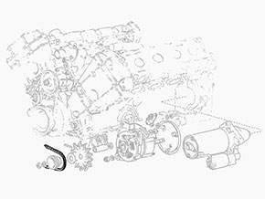 Courroie alternator Ferrari 288 GTO